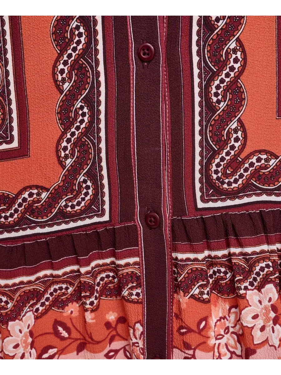 Платье-рубашка с длинным рукавом, без рукавов Eliza J — изображение 5 из 5, коричневый