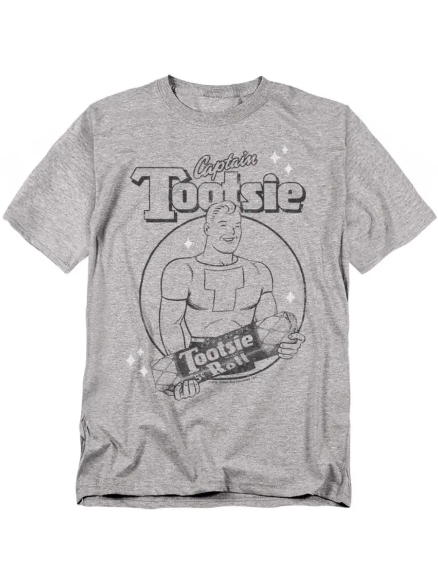 Футболка с принтом Captain Tootsie Simple Tootsie Roll — изображение 1 из 3, приглушенный