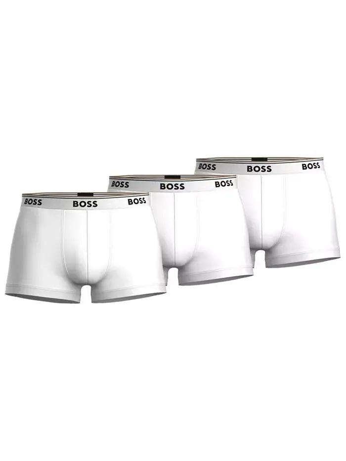 BOSS by Hugo Boss Мужские трусы Power Trunk, 3 шт — изображение 1 из 1, белый
