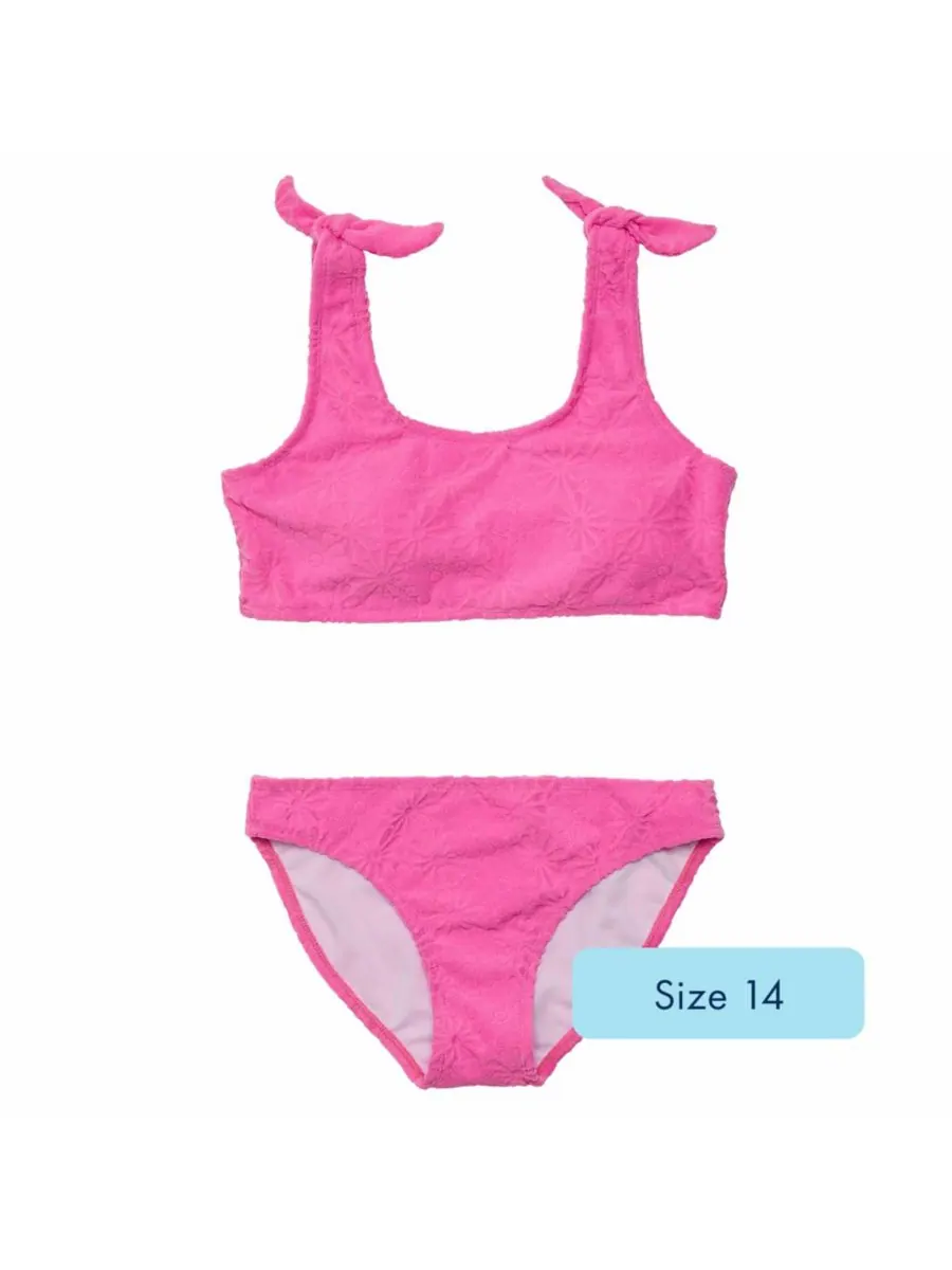 Бикини для маленьких девочек Bubblegum Bloom Crop Snapper Rock — изображение 3 из 5, розовый