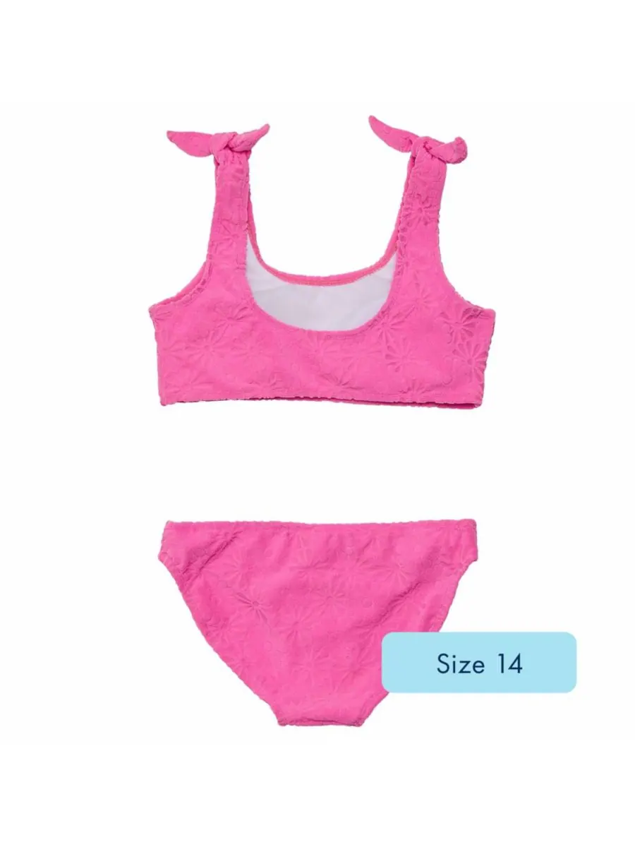 Бикини для маленьких девочек Bubblegum Bloom Crop Snapper Rock — изображение 4 из 5, розовый