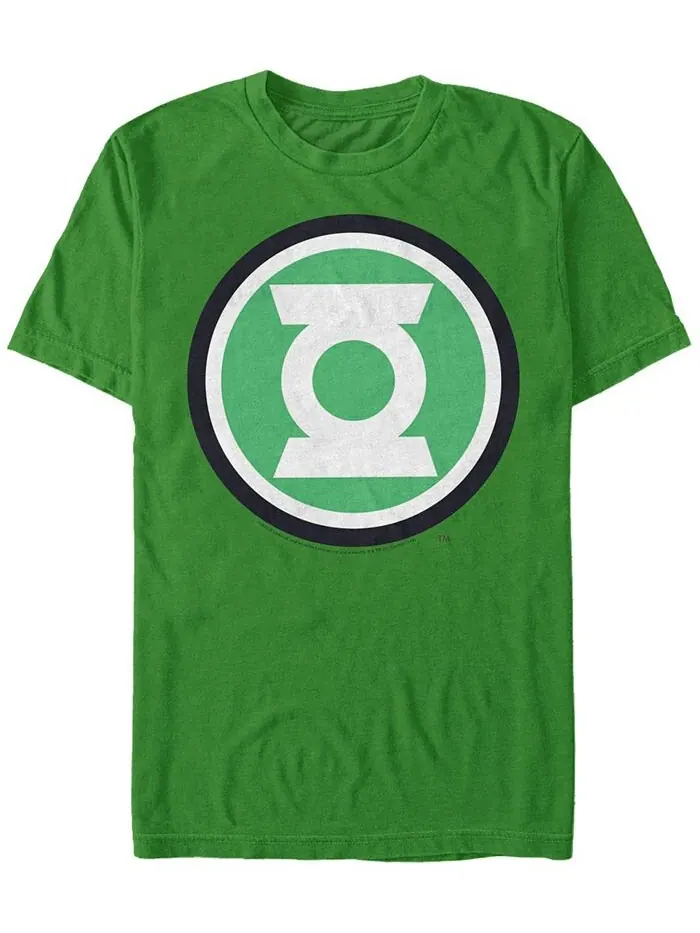 Мужская футболка Dc Green Lantern Classic с круглым логотипом и короткими рукавами Fifth Sun — изображение 1 из 1, зеленый