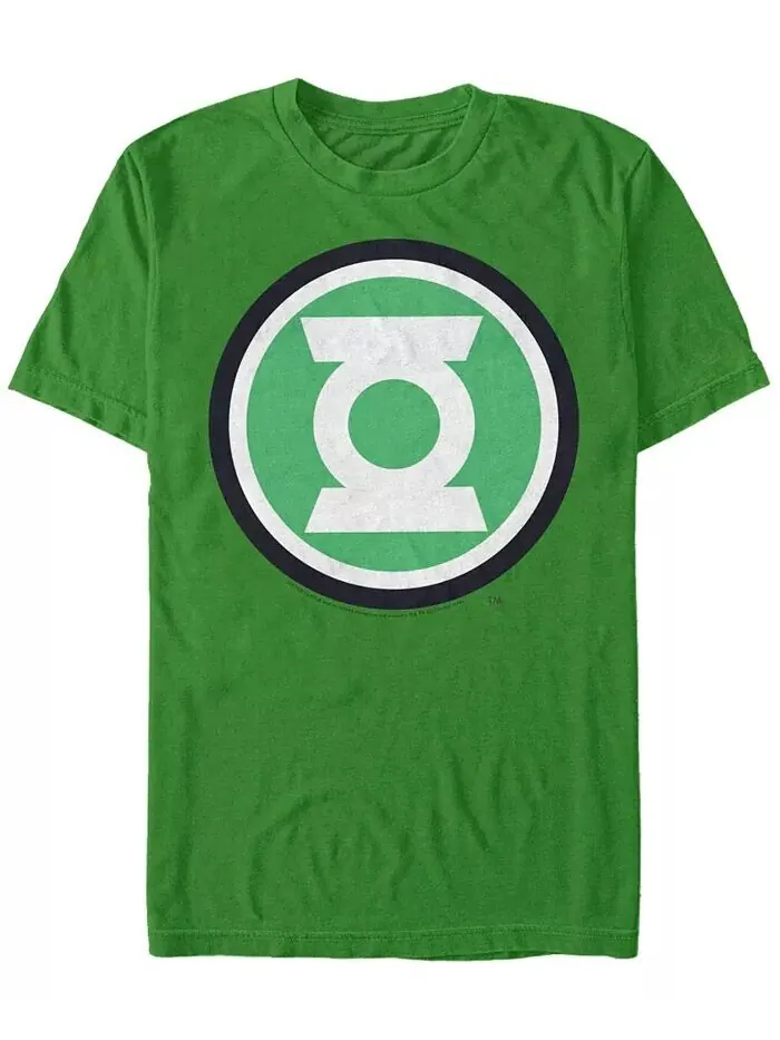 Мужская футболка Dc Green Lantern Classic с круглым логотипом и короткими рукавами Fifth Sun