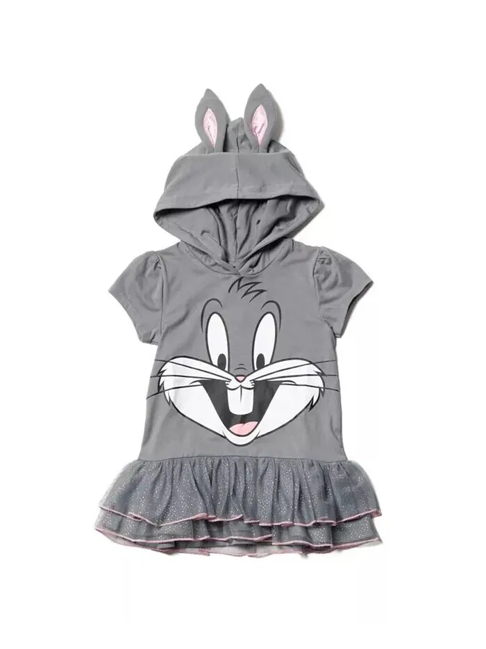 Комплект одежды из футболки и леггинсов для девочек Bugs Bunny для косплея Looney Tunes — изображение 5 из 6, серый