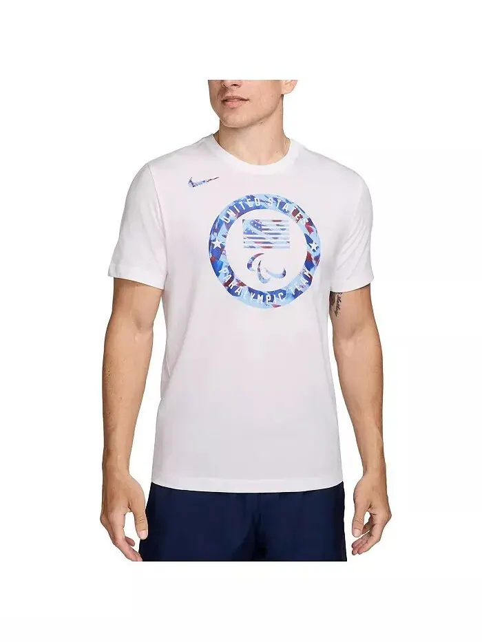 Футболка мужская белая US Paralympics Puck Club Nike — изображение 1 из 2