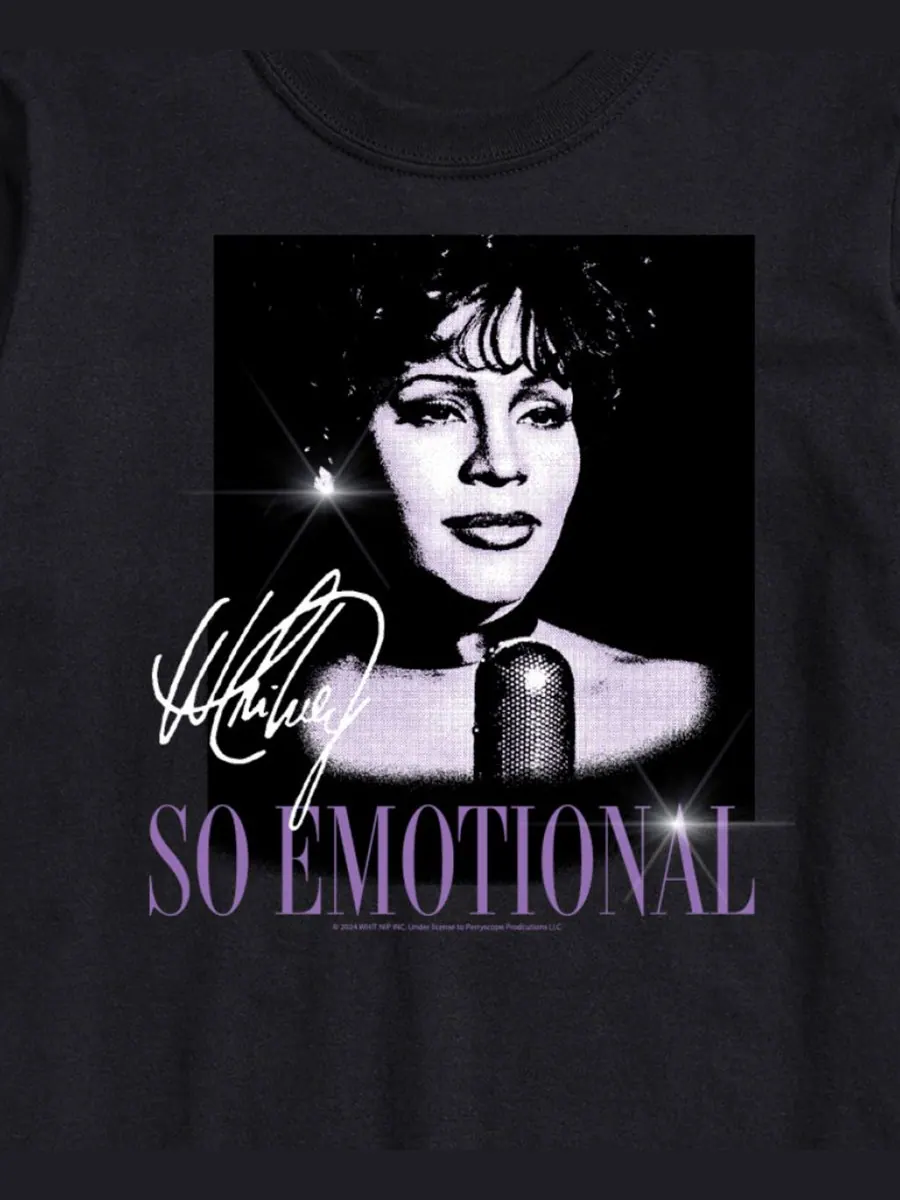 Мужская футболка с коротким рукавом Whitney Houston So Emotional AIRWAVES — изображение 3 из 3, черный