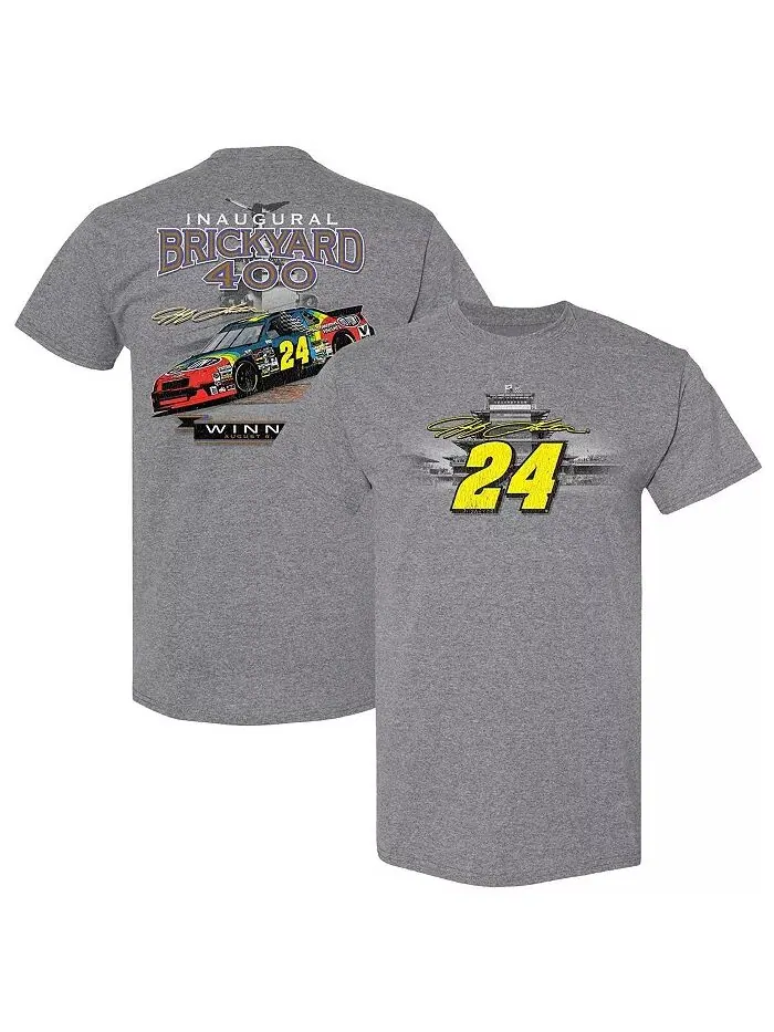 Футболка мужская Heather Charcoal Jeff Gordon 1994 Indy Brickyard 400 Winner Hendrick Motorsports — без цвета