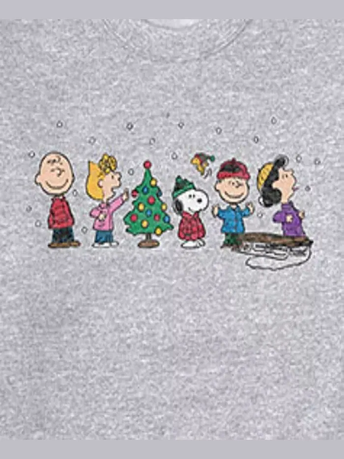 Мужская флисовая кофта Peanuts Holiday с длинным рукавом AIRWAVES — изображение 3 из 3, серый