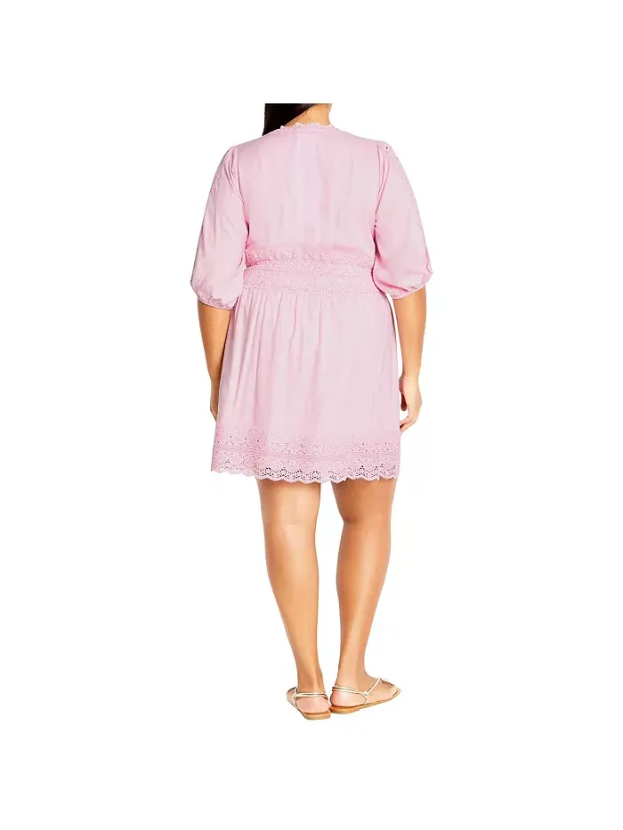 Платье Belle Plus Size CITY CHIC — изображение 3 из 3, фиолетовый