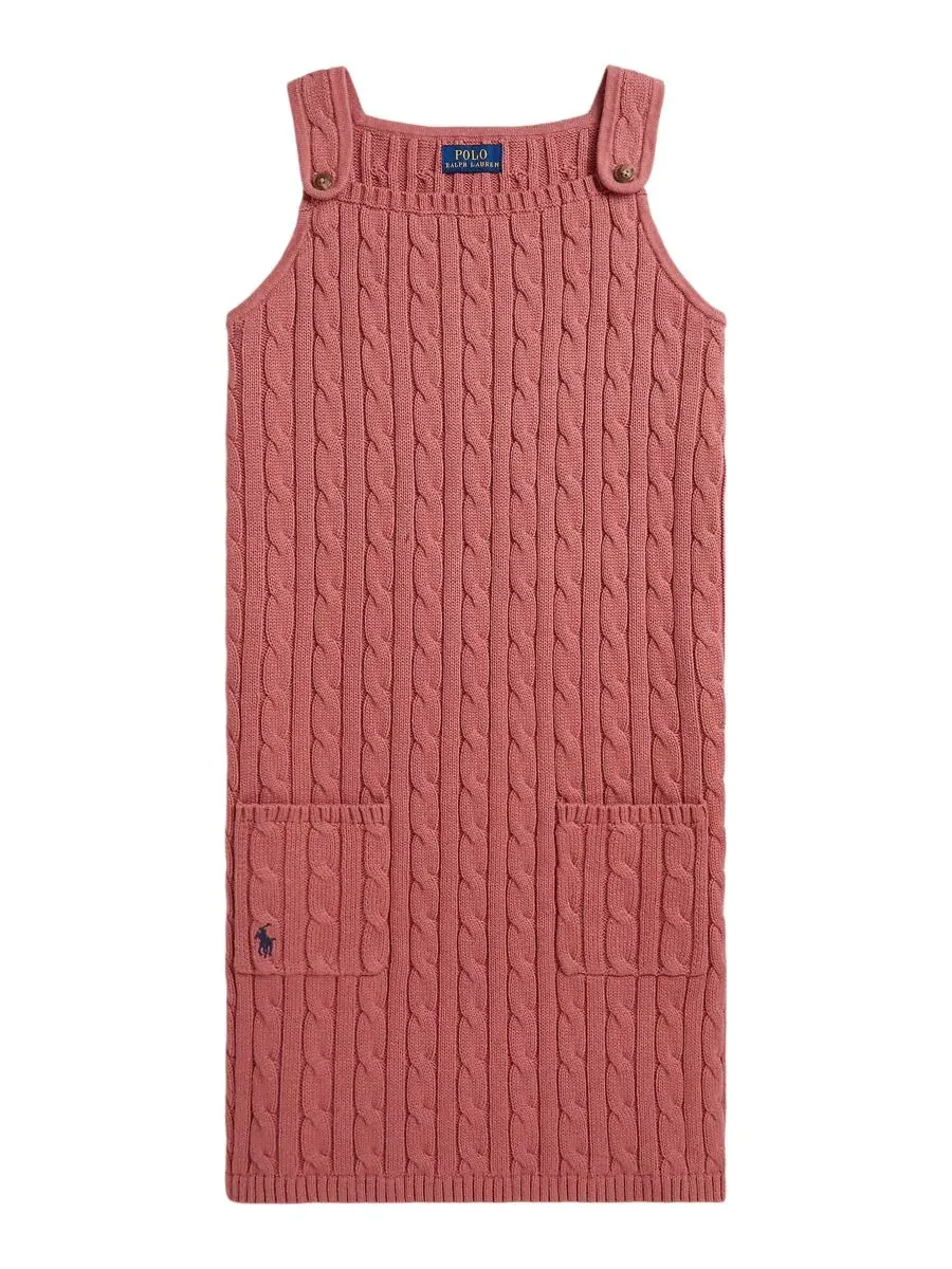 Платье без рукавов с косами Cotton Polo Ralph Lauren