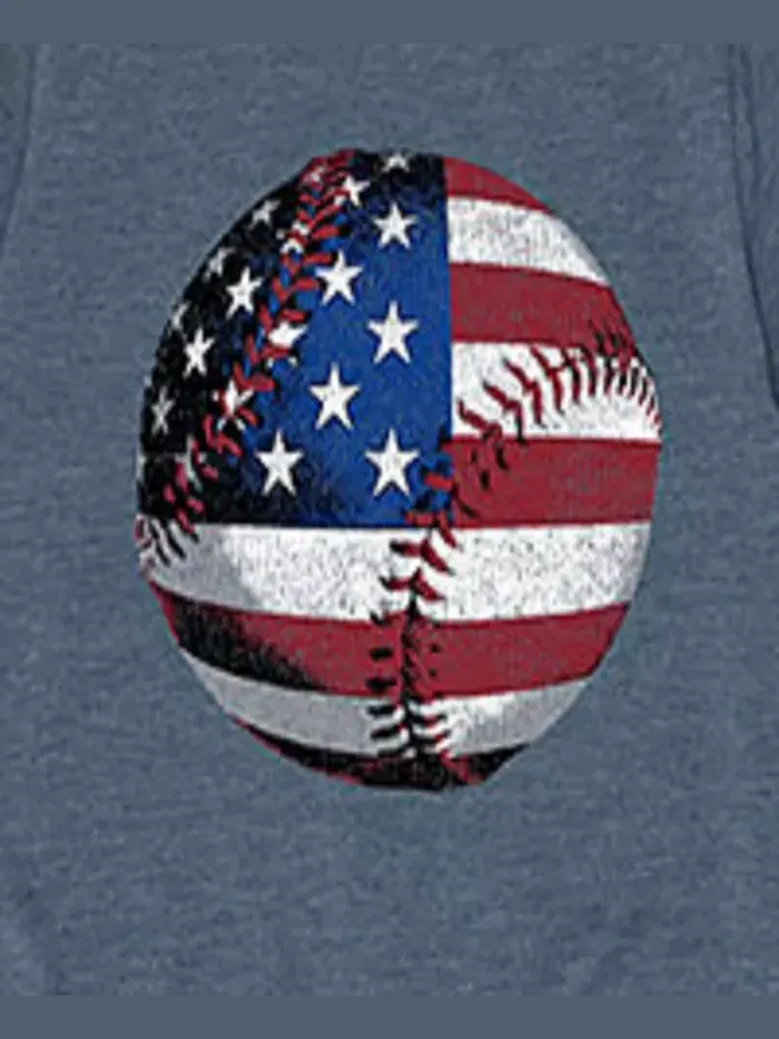 Футболка с принтом Big Boys Baseball Hybrid — изображение 3 из 3, синий
