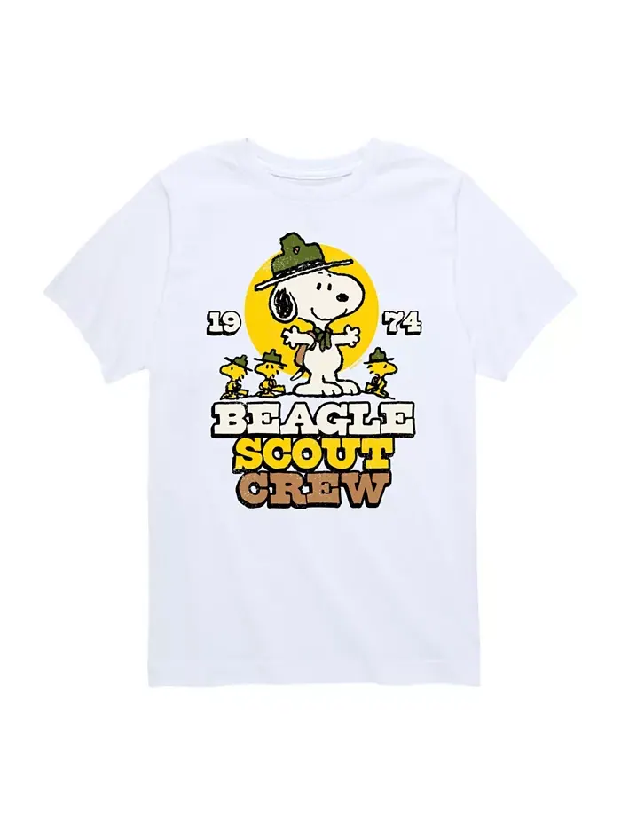 Футболка с принтом Beagle Scout для мальчиков Peanuts — изображение 1 из 3, белый