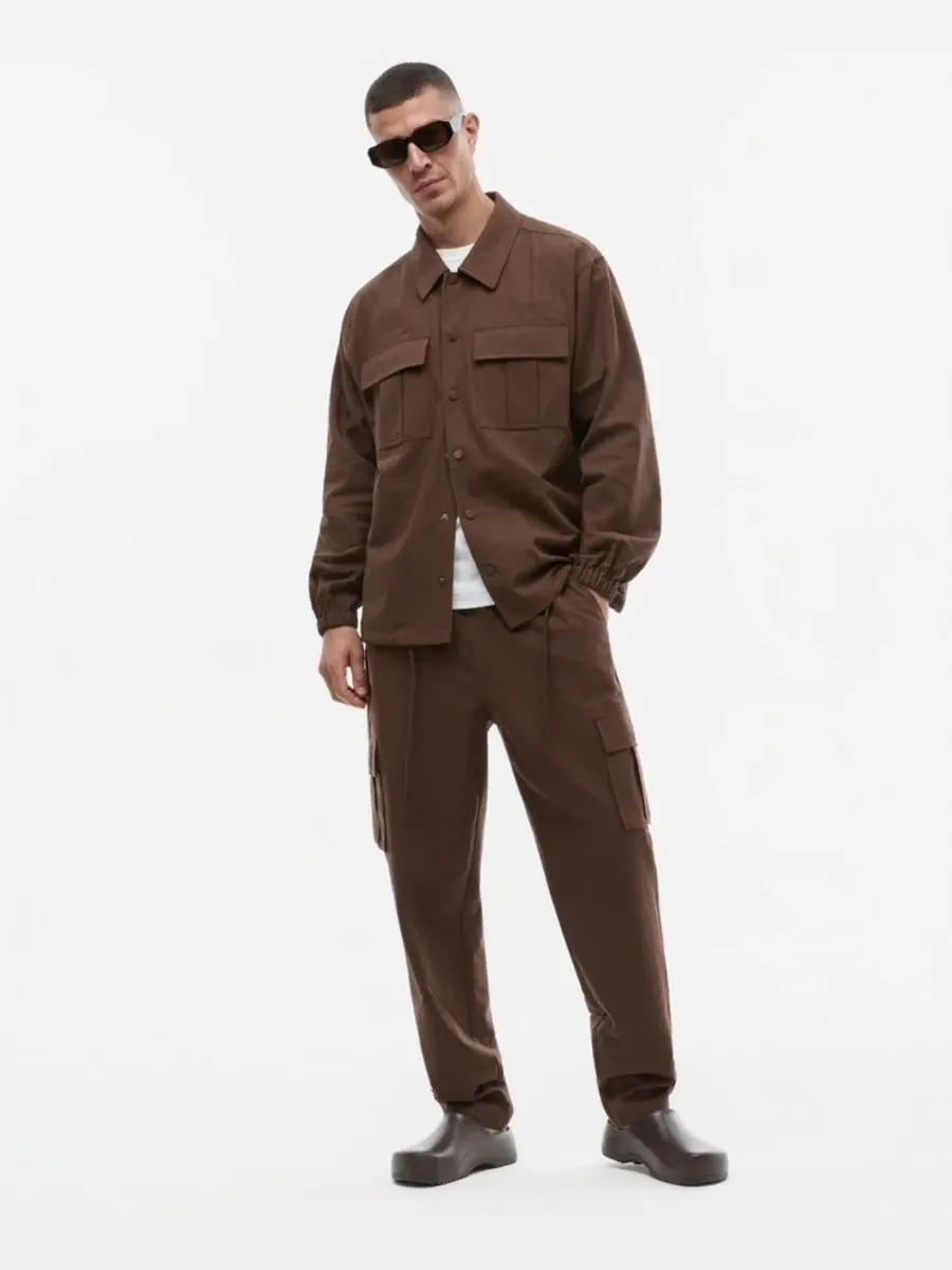 Брюки карго свободного кроя с завязками на поясе, модель Utility Cargo-Pocket Pants Mode of One — изображение 1 из 4