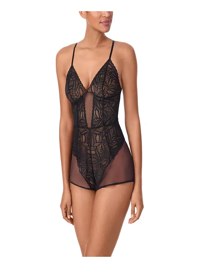 Женский комбинезон с кружевом и декоративным узором - DK7559 DKNY — изображение 4 из 4, черный