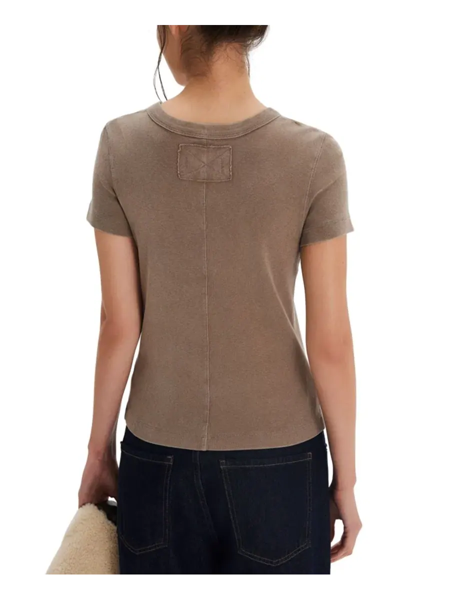 Футболка женская с коротким рукавом, модель Atlas Free People — изображение 4 из 4, шоколадный