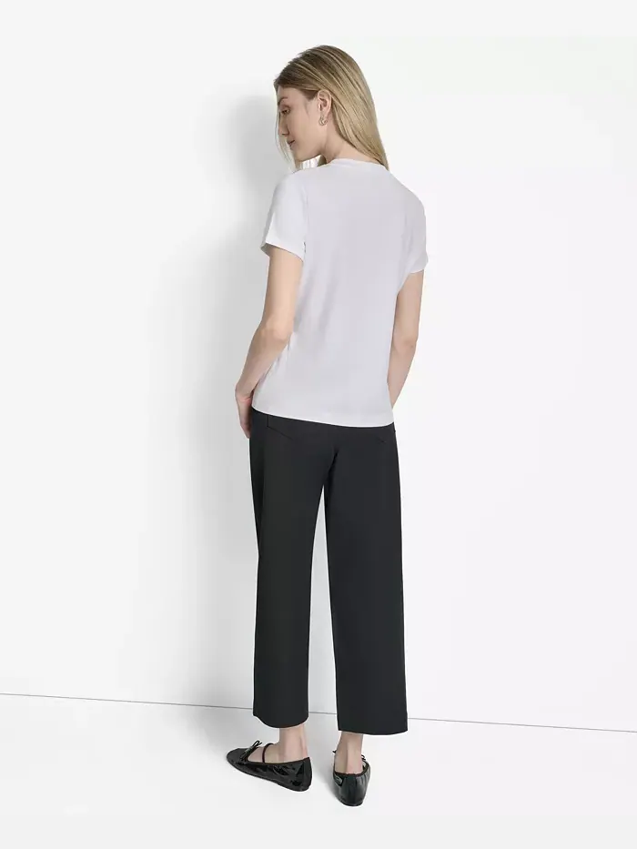 Женская футболка с круглым вырезом и логотипом газеты DKNY — изображение 6 из 6, белый