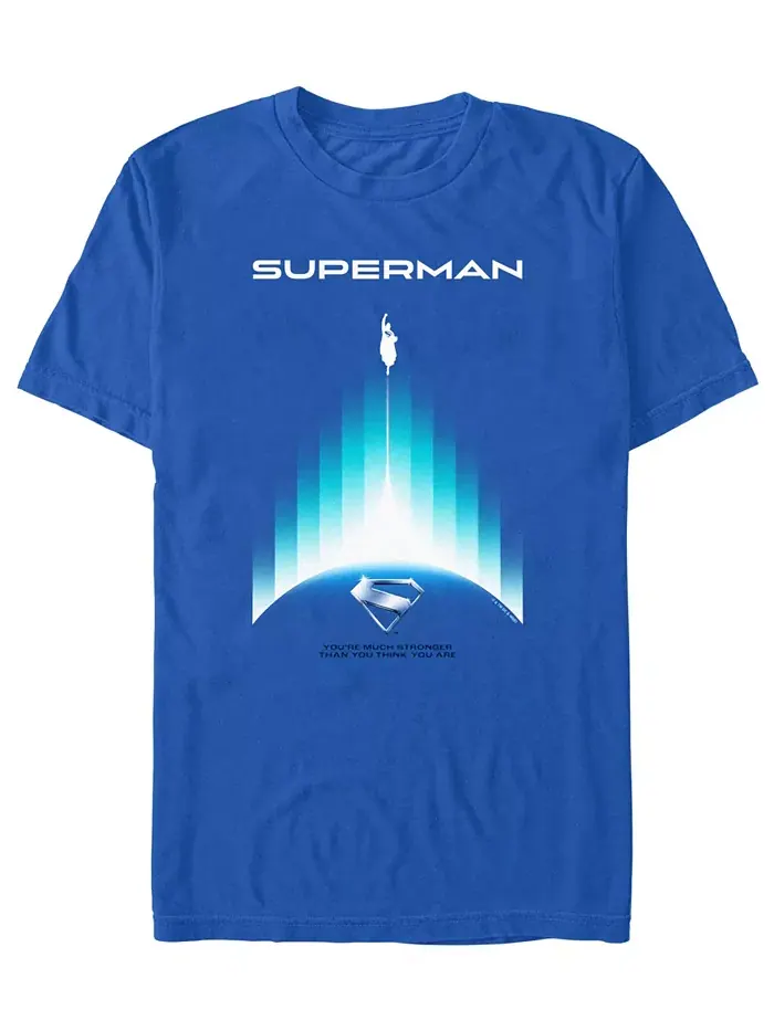Мужская футболка Superman 2025 Regular Fit с круглым вырезом Fifth Sun — изображение 1 из 3, синий