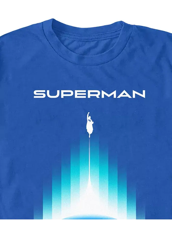 Мужская футболка Superman 2025 Regular Fit с круглым вырезом Fifth Sun — изображение 3 из 3, синий