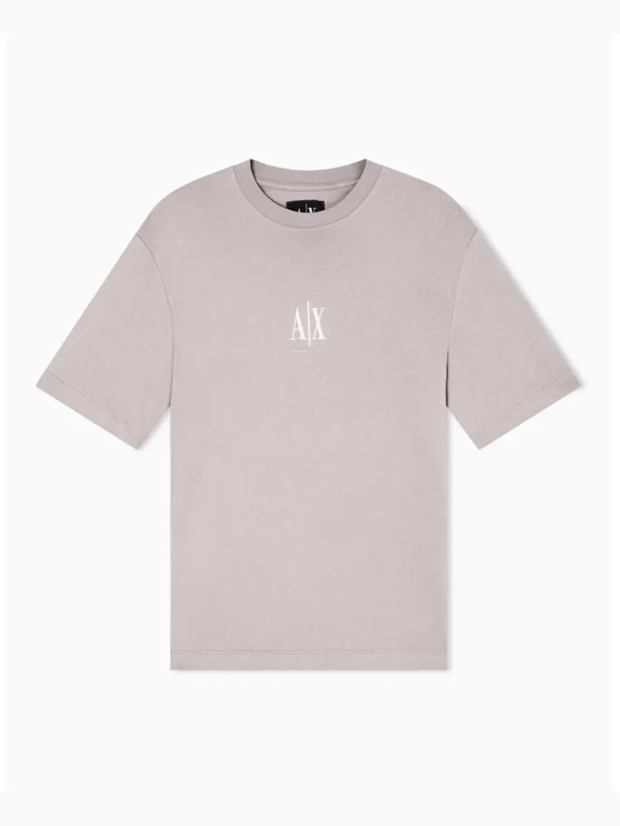 Мужская футболка с небольшим логотипом A|X Armani Exchange — изображение 6 из 6, бежевый