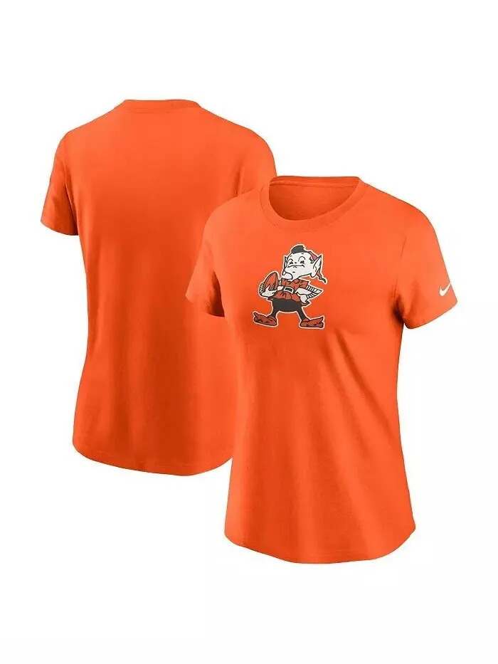 Женская оранжевая футболка с логотипом Cleveland Browns Primary Nike — изображение 1 из 3