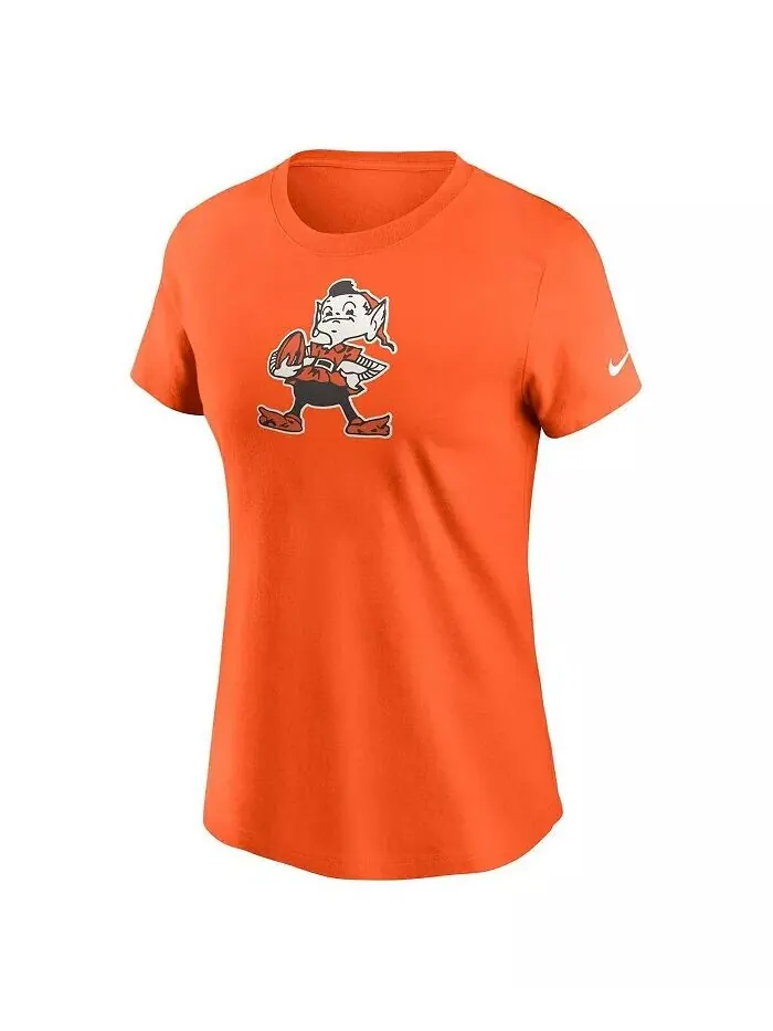 Женская оранжевая футболка с логотипом Cleveland Browns Primary Nike — изображение 2 из 3, оранжевый