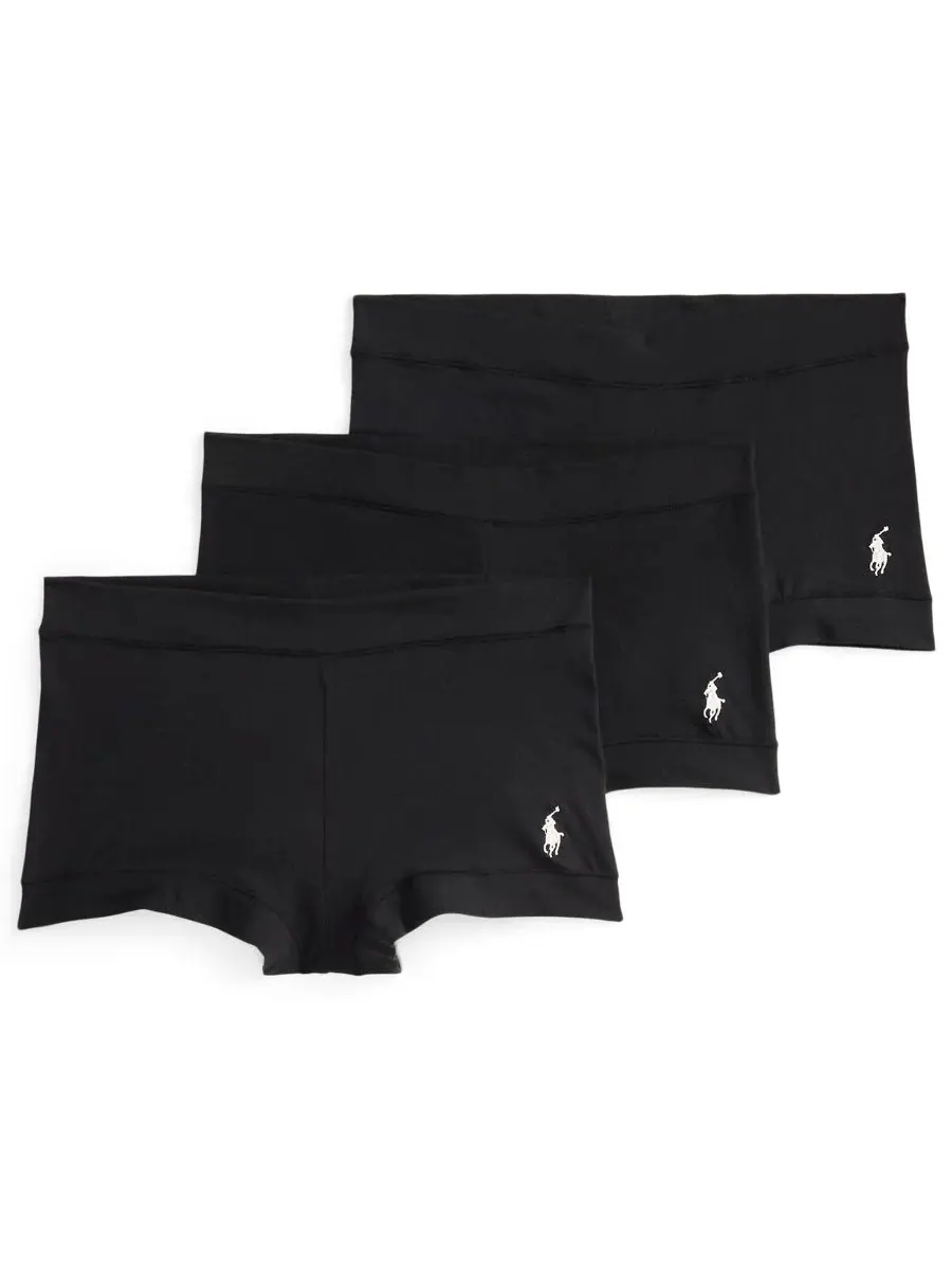 Polo Ralph Lauren Женский комплект из 3 шорт-боксеров (4P0712) — изображение 1 из 5, черный
