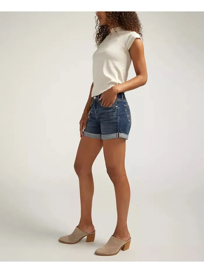 Женские шорты-бойфренды со средней посадкой Silver Jeans Co. — изображение 5 из 7, синий