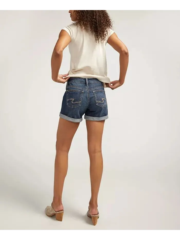 Женские шорты-бойфренды со средней посадкой Silver Jeans Co. — изображение 6 из 7, синий