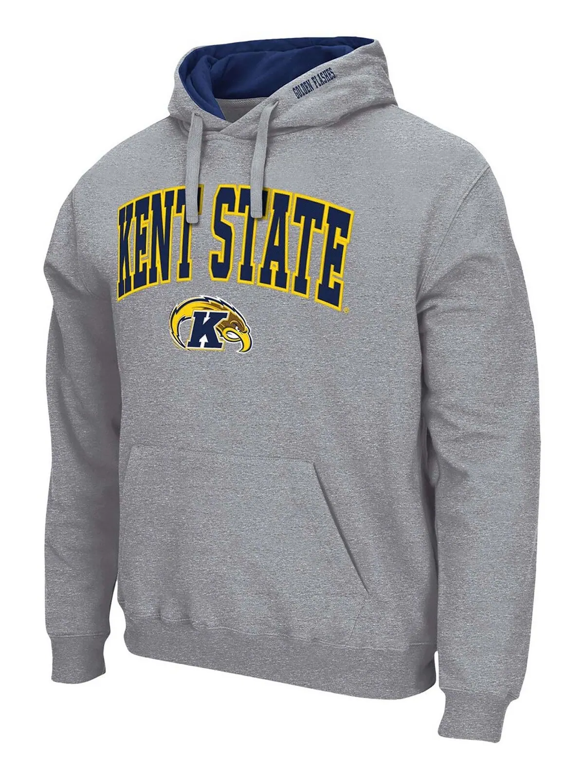 Мужская толстовка с капюшоном heather grey kent state golden flashes arch и логотипом Colosseum — изображение 2 из 3, серый