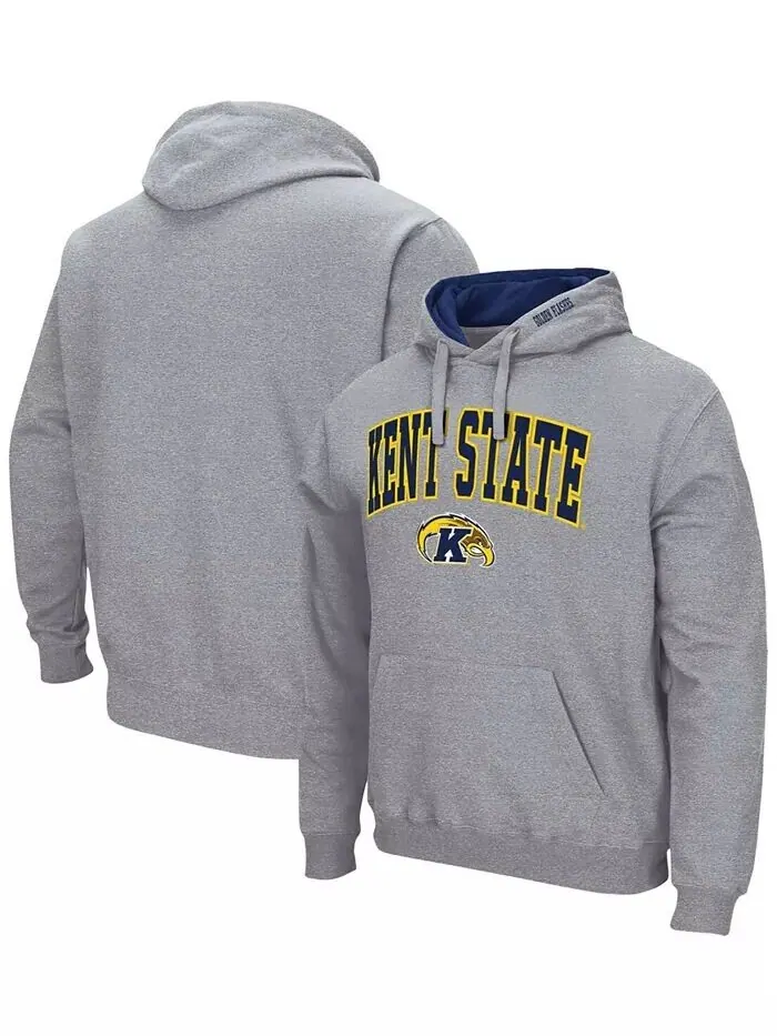 Мужской пуловер с капюшоном Kent State Golden Flashes Arch и логотипом Colosseum — изображение 1 из 3, темно-синий