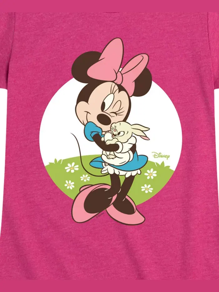 Футболка с коротким рукавом Big Girls Minnie Bunny Easter Graphic Disney — изображение 3 из 3, розовый