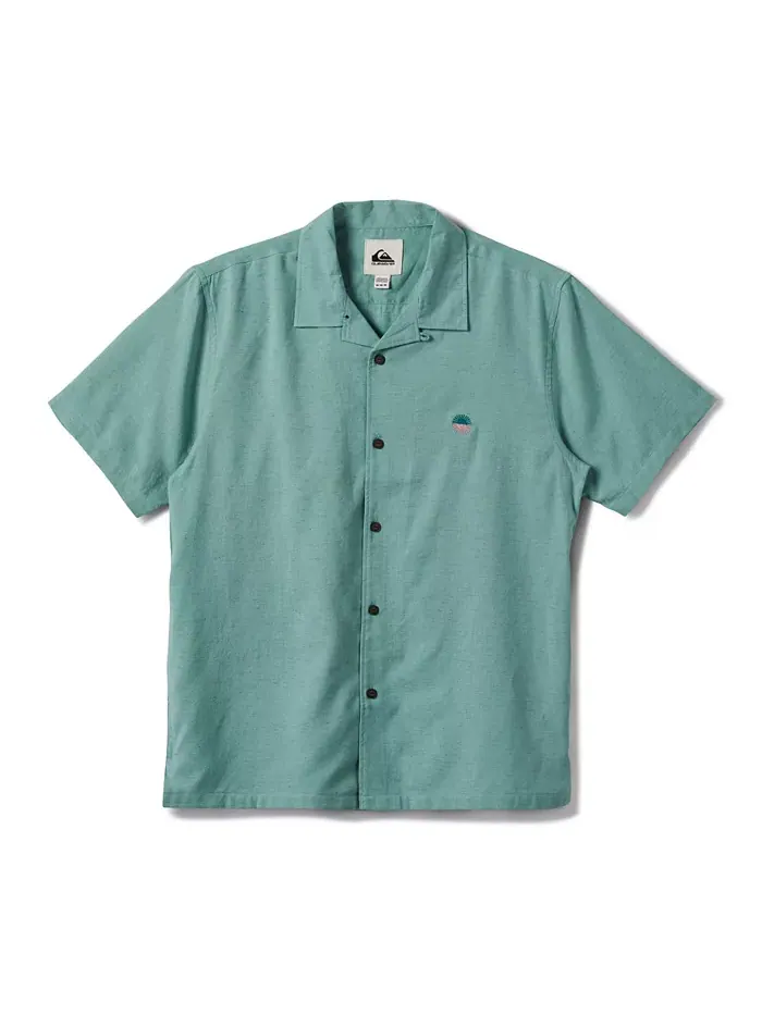 Мужская рубашка Flecky Island из ткани в рубчик Quiksilver — изображение 1 из 2, серый