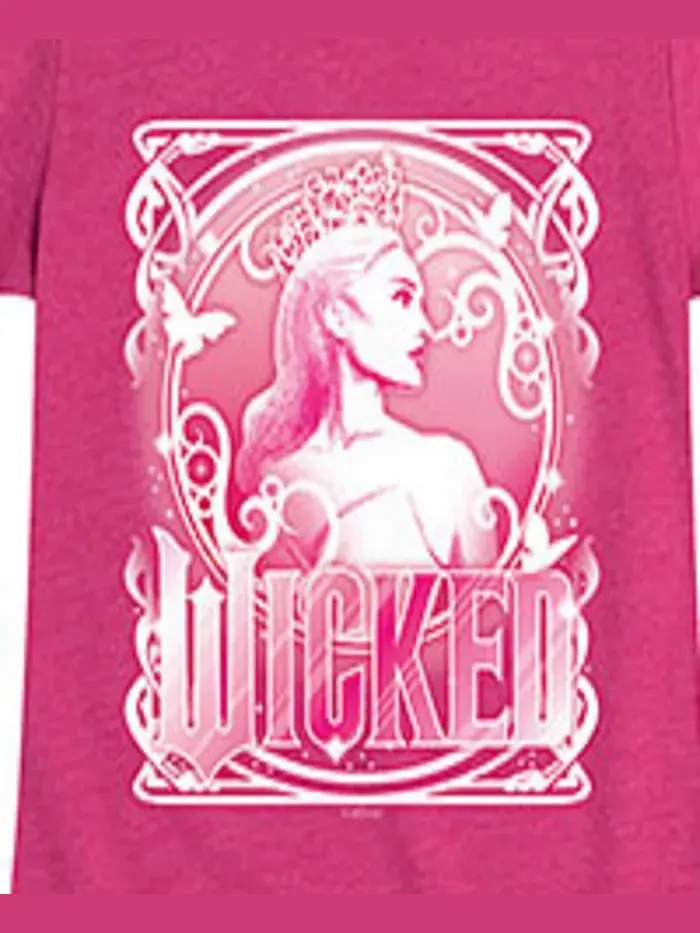Футболка с принтом Glinda для девочек постарше Wicked — изображение 3 из 3, розовый