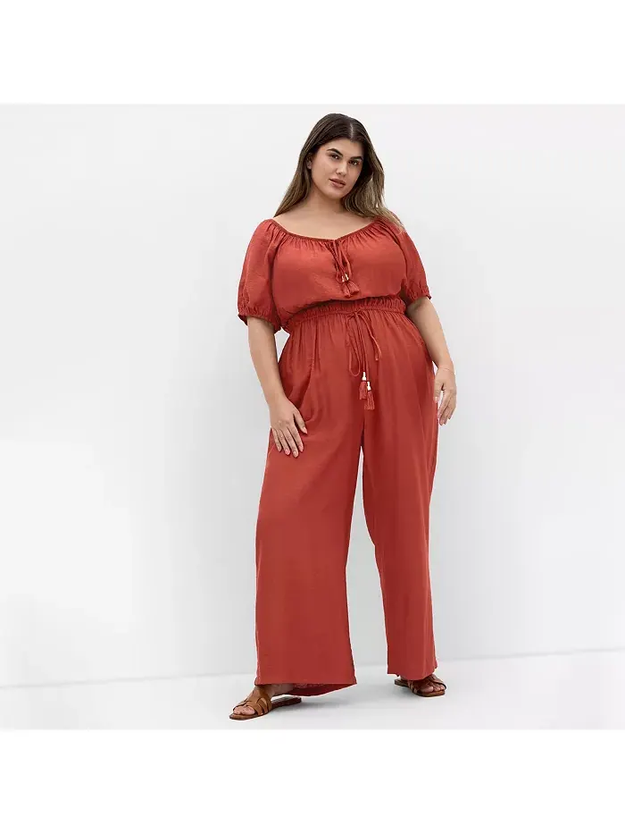 Комбинезон Erica Plus Size CITY CHIC — изображение 1 из 4, корица