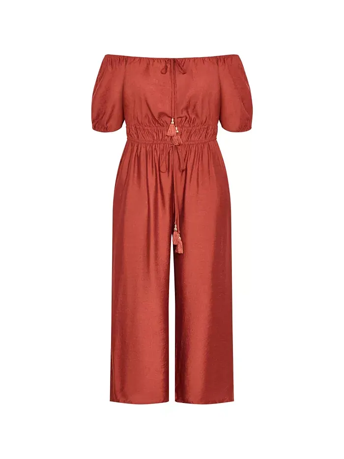 Комбинезон Erica Plus Size CITY CHIC — изображение 4 из 4, корица
