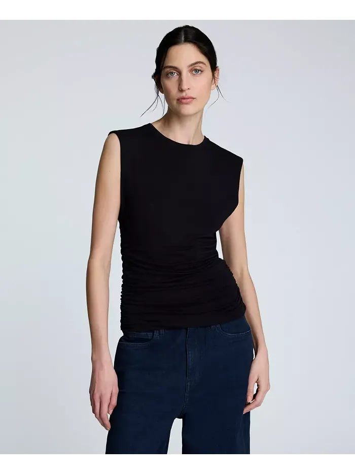 Женская майка с боковыми сборками Kenneth Cole — изображение 1 из 5, черный