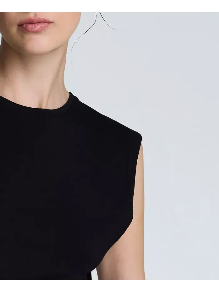 Женская майка с боковыми сборками Kenneth Cole — изображение 4 из 5, черный