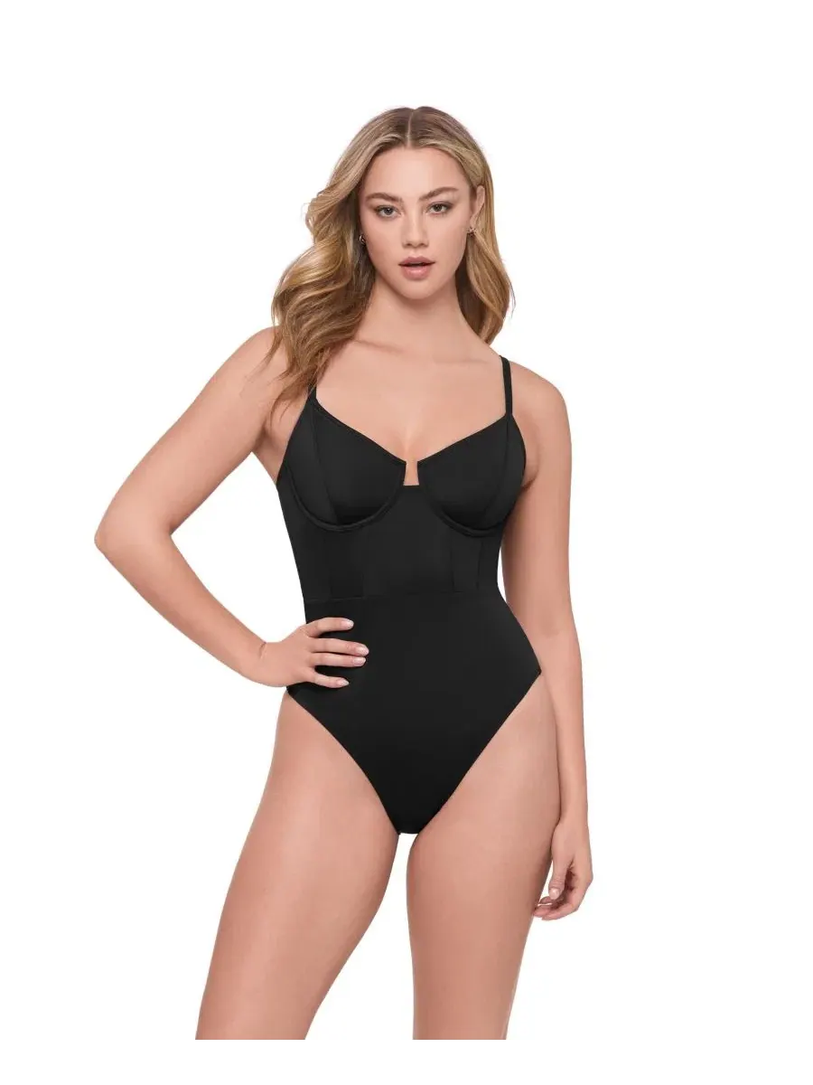 Женский корректирующий купальник-корсет на косточках S3 Apparel — изображение 1 из 3, черный