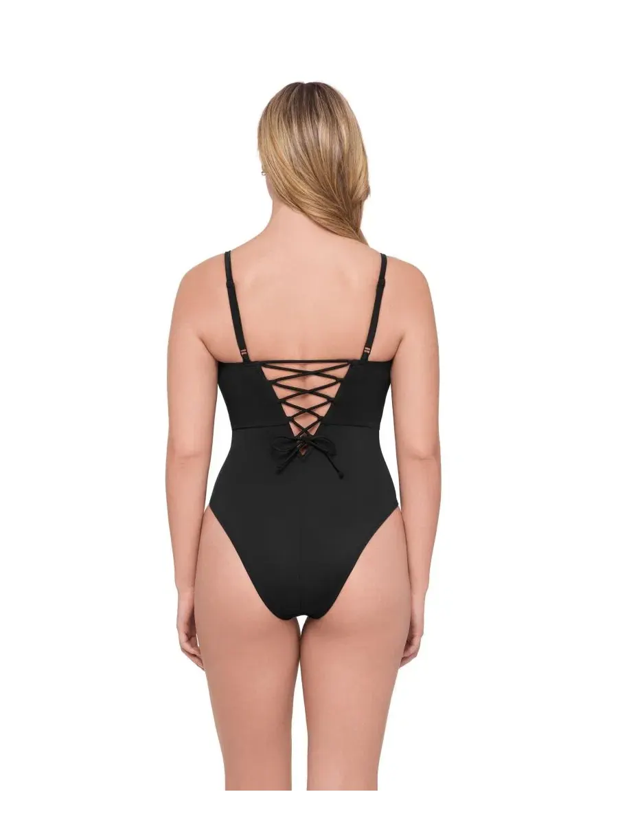 Женский корректирующий купальник-корсет на косточках S3 Apparel — изображение 3 из 3, черный