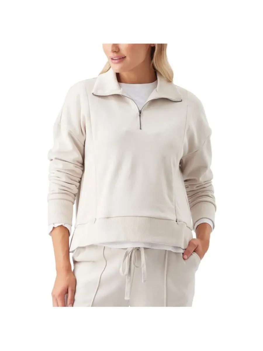 Спортивная одежда для кормящих мам: махровая ткань для кормления Ripe Maternity — изображение 1 из 3, мел