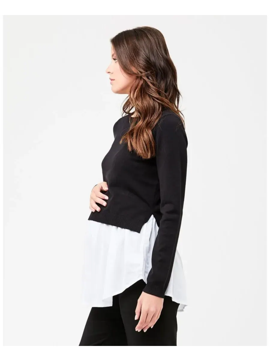 Ripe Maternity Вязаный комплект для беременных и кормящих мам Pia черного цвета — изображение 2 из 7, черный
