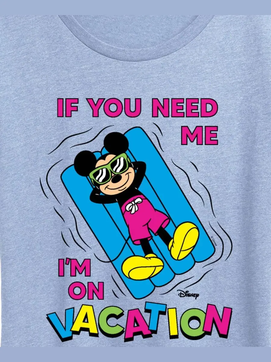 Футболка с коротким рукавом Disney «Микки на отдыхе» больших размеров Hybrid Apparel — изображение 2 из 3, синий