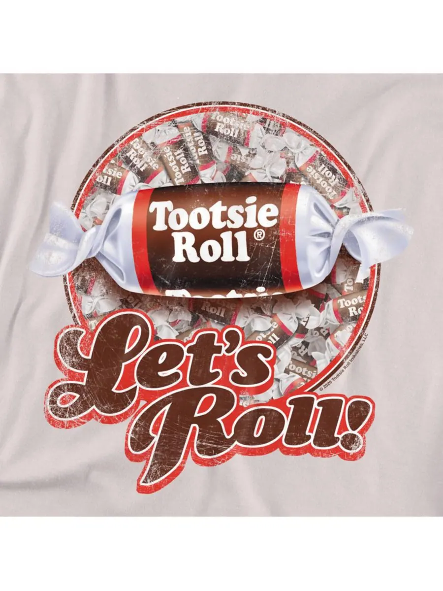 Мужская футболка Let's Roll! Tootsie Roll — изображение 2 из 3, серебряный