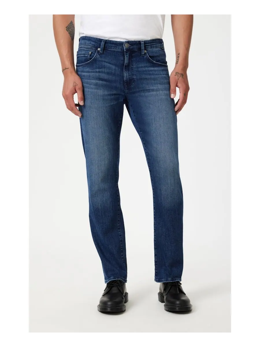 Мужские джинсы Mavi Zach прямого кроя, темно-серые, с начесом, модель Nashville Mavi Jeans