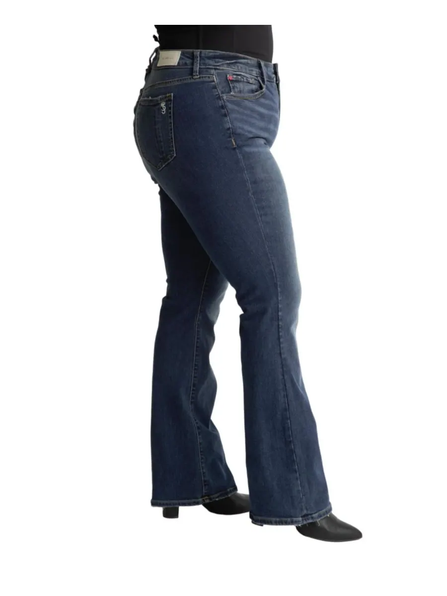 Женские джинсы с высокой посадкой и расклешенными штанинами SLINK Jeans — изображение 3 из 3, синий