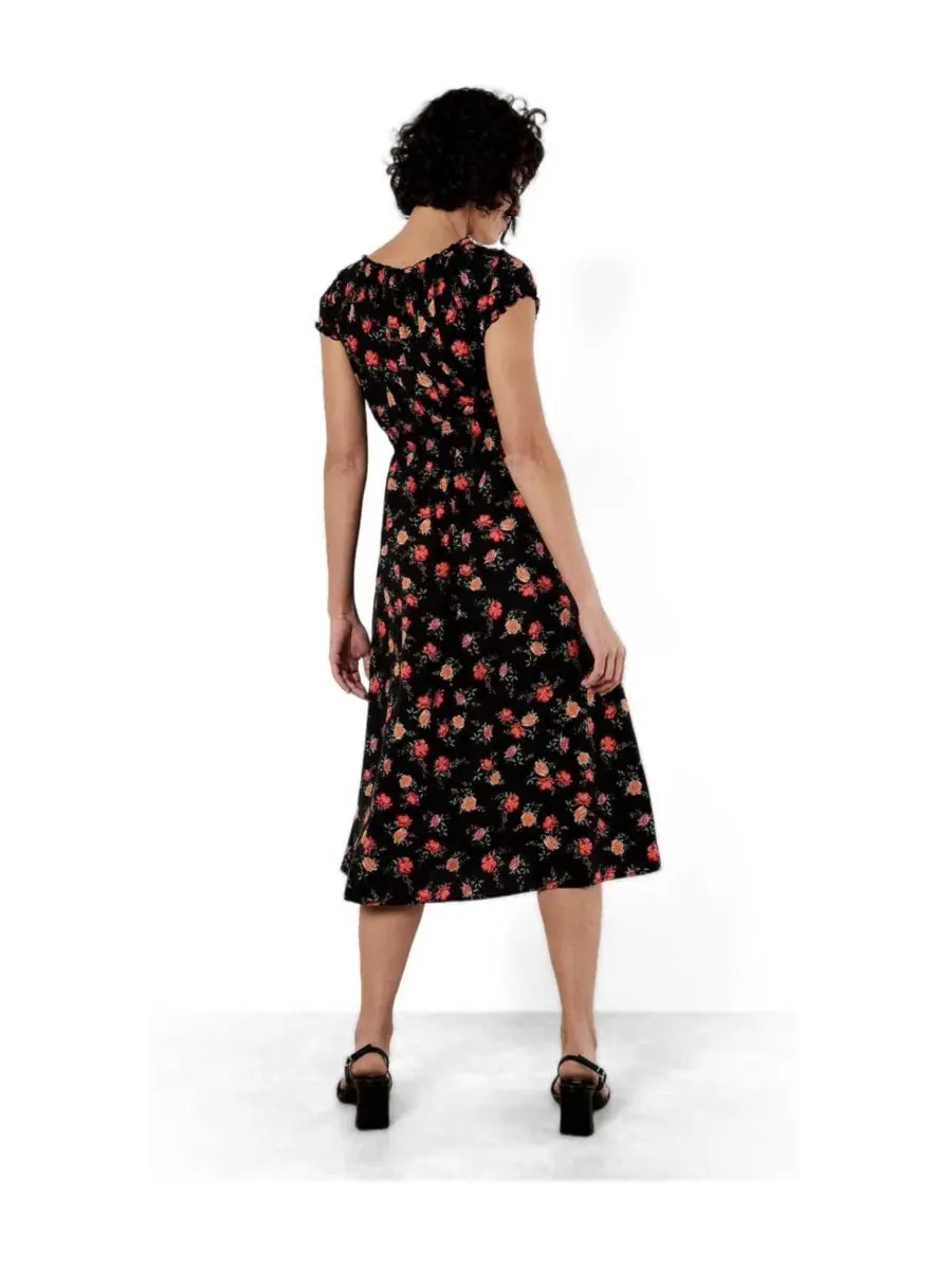 Платье миди Rose Milkmaid Apricot — изображение 3 из 5, черный