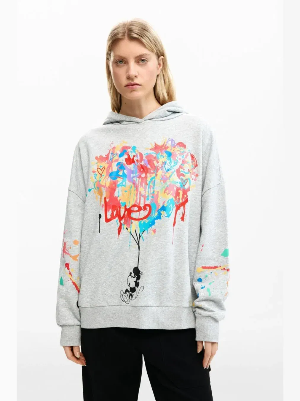 Женская толстовка с Микки Маусом Desigual — изображение 1 из 5, серый