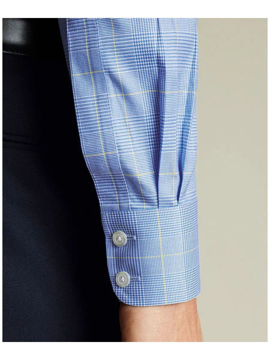 Мужская рубашка приталенного кроя с широким воротником Charles Tyrwhitt — изображение 3 из 5, синий