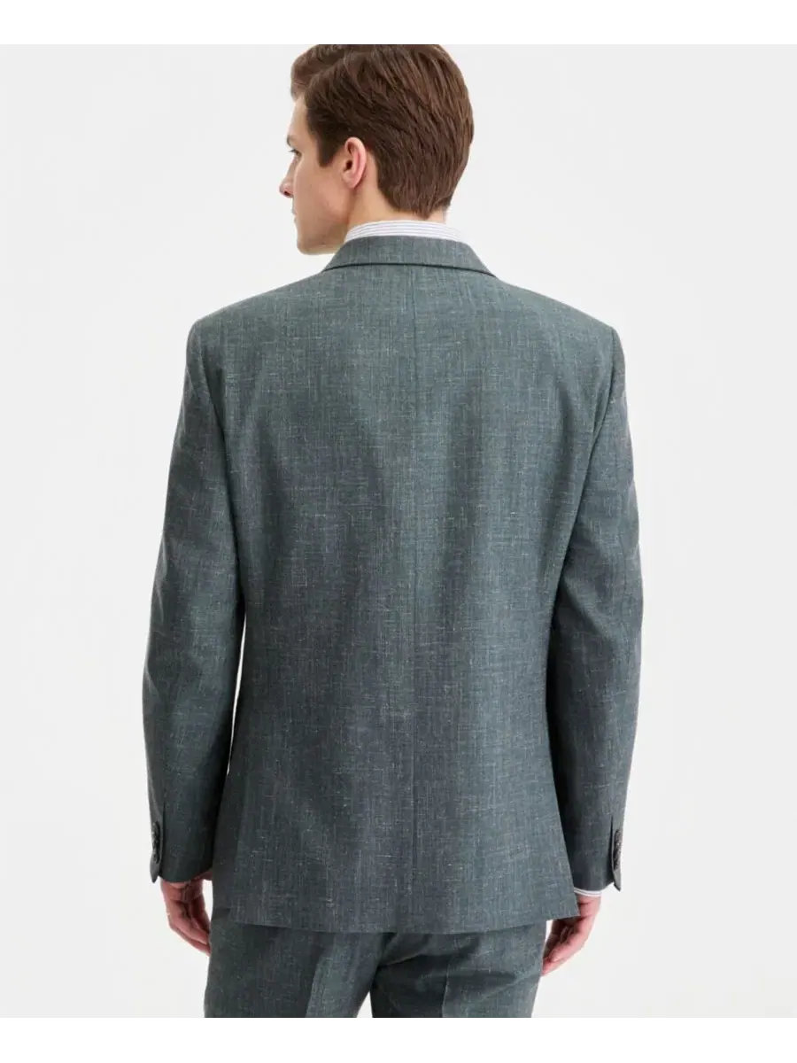 Пиджак от костюма Modern Fit Wool Silk Linen Tommy Hilfiger — изображение 3 из 5, зеленый