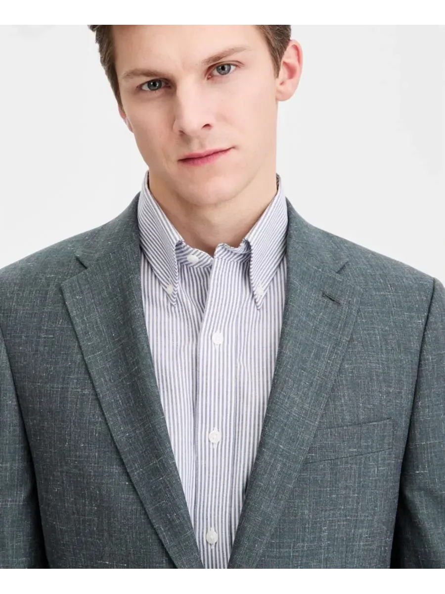 Пиджак от костюма Modern Fit Wool Silk Linen Tommy Hilfiger — изображение 5 из 5, зеленый